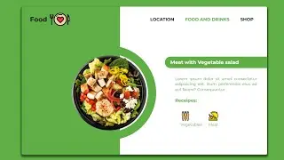 How To Create Responsive Beautiful Food Recipes Landing Page Design Using HTML CSS | 