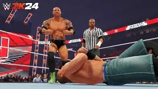 WWE 2K24 (Triple H/Special Referee) : Batista vs John Cena | World Heavyweight Championship