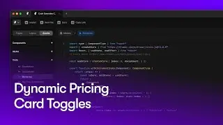 #3 Building Dynamic Pricing Card Toggles — Mastering Framer Code Overrides