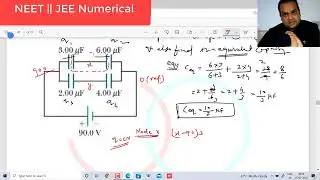 Using Nodal Series parallel Circuit Synthesis Charge on each capacitor and equivalent capacity.