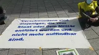 Ulm'de Gözaltında Kayıplar Haftası'nda oturma eylemi