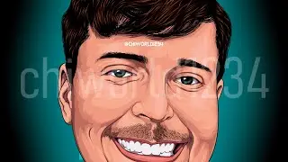 Cartoon Speedart of MrBeast / Adobe Illustrator 2020