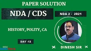 NDA -2 (2021)GAT PAPER SOLUTION I DAY -13 I GS WITH DINESH SIR I IEDUVERA