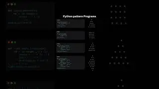 Python pattern programs 