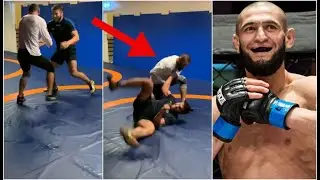 Khamzat Chimaev shows off CRAZY THROWS in training!
