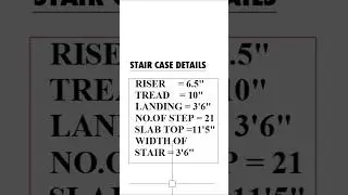 staircase section detail drawing #autocad #autocadarchitecture #autocadshorts #interiordesign
