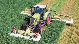 Groupe de Fauche CLAAS 9m avec regroupeur d'andains // SARL Rousseau
