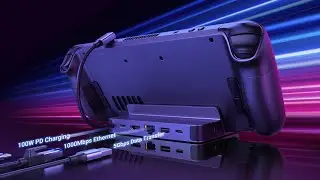 Док станция для Steam Deck Asus ROG Ally MacBook iPhone 15 Ugreen 6 в 1 Type C 4k 60hz 2k 144hz RJ45
