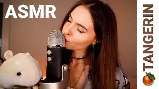 ASMR Mouth Sounds / Inaudible Whispering / Brushing & Soft Kisses | Tangerin