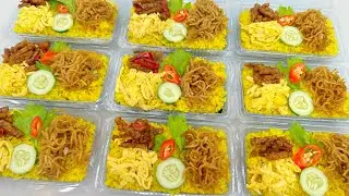 IDEA TO SELL YELLOW RICE FOR 5,000 IDR FOR BREAKFAST 😍 AUTO SELLER
