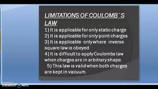 LIMITATIONS OF COULOMB`S LAW