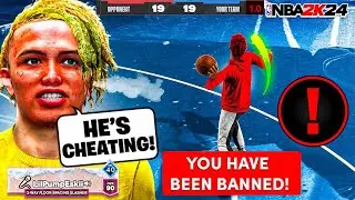LIL PUMP REACTS TO UNREAL FULL-COURT GREENS IN NBA2K24! (I GOT BANNED!?)