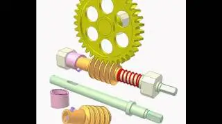 Worm Drive 5b: Rotating and translating worm
