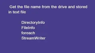Get the file name from the drive and stored in text file