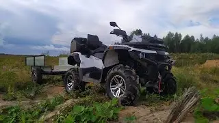 Берём Stels Guepard, прицеп, плот и едем плавать на озеро.