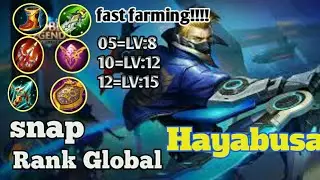 Top Global hayabusa Fast farming Tutorial || Mobile legend 2019