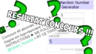 RÉSULTAT DU CONCOURS !!!