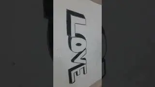 3d love drawing