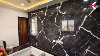 Stucco Marble Effect || Bedroom Wall Decor 