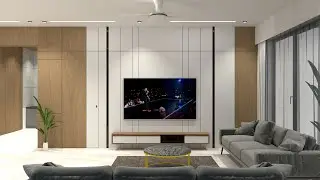 Sketchup Vray 5 Interior | Best living Room TV Unit  Interior Design | Pixologic interior