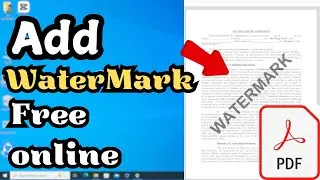 how to add watermark in pdf file | Add watermark text in any pdf file online for free