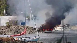 boat and fuel dock fire Sidney, BC   May 10th 2020
