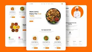 Complete Responsive Food Website Using HTML CSS and JS | Step by Step Tutorial