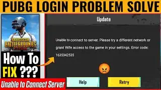 Unable to Connect Server Problem After Update 2024 | PUBG MOBILE Login Network or WiFi Problem✅ PUBG