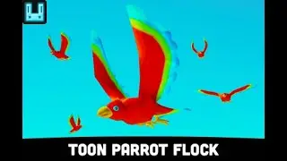 Bird Flock Toon Parrot