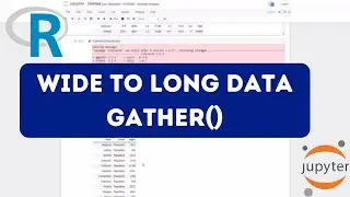 How to convert wide data to long data in R using gather() || R programming tutorial