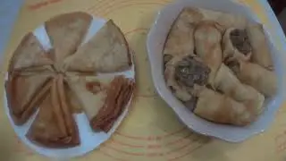 БЛИНЫ ЗАВАРНЫЕ С ГРИБНОЙ НАЧИНКОЙ