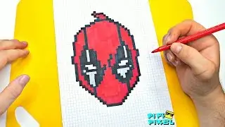 Как нарисовать ДЭДПУЛ 2 ! РИСУНКИ ПО КЛЕТОЧКАМ ! PIXEL ART How to Draw DEADPOOL  2