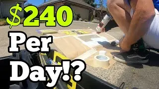 Make $57K Per Year SPRAY Painting Curbs!? (HOW TO START A CURB PAINTING BUSINESS) best side hustle!
