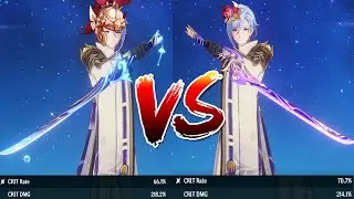 Ayato Haran vs Mistsplitter F2P C0 R1 raw damage | Genshin Impact