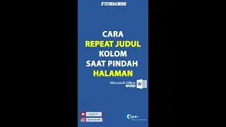 Ulangi Judul Tabel di Word #shorts