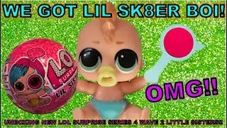 WE GOT LIL SK8ER BOI!! UNBOXING LOL SURPRISE LITTLE SISTERS SERIES 4 EYE SPY WAVE 2!!