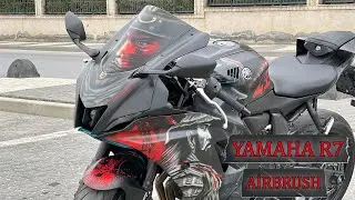 YAMAHA R7 | AIRBRUSH CUSTOM DESIGN | POLITECH GARAGE !