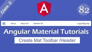 Angular material toolbar | Angular material tutorials|angular tutorials in telugu 