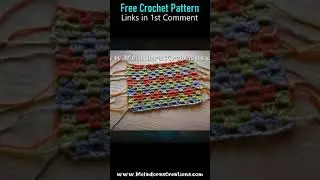 Clover Crochet Stitch aka Condensed Granny Stripe Stitch #shorts