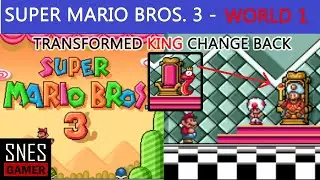 Super Mario Bros. 3(snes)- Transformed king change back World 8