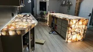 How I Backlit Quartzite Countertops / The Wiring / What I Used / LED RGBW Crystallo Sunset