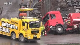 10.03.2020 - VN24 - Tractor helps truck recovery with timber winch