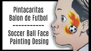 Soccer Ball Face Painting | Pintacaritas Balón de Fútbol