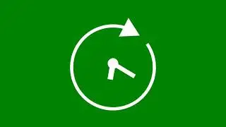 Twelve Hour, Stopwatch animated icon clock with moving arrows simple animation. Time counter