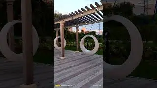 Вечер. Закат. Парк у реки  Чертановки. Москва