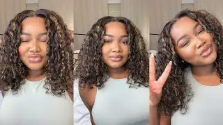 BLONDE HIGHLIGHTS MINIMALIST HD LACE GLUELESS CURLY WIG | LUVME HAIR | KATHY ODISSE