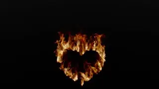 Heart fire burn combastion circle animation