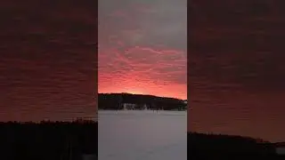 Учалинский район. Башкортостан. Закат в деревне.