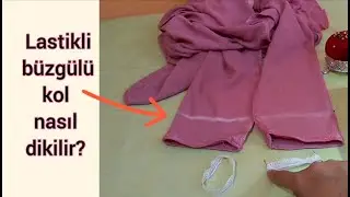 Elastic shirred sleeve sewing/How to sew elastic to sleeve end?