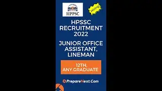 HPSSC Recruitment 2022 | Junior Office Assistant, Lineman | Govt Job | Himachal Pradesh